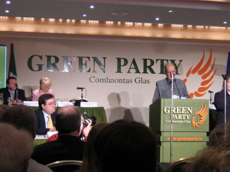 Michel  Seighin at the Green Party Conference